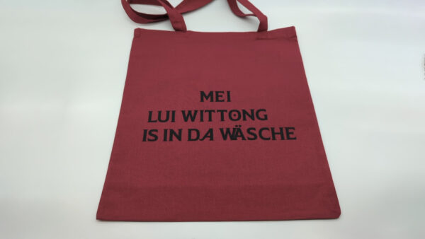 Baumwolltasche "Mei Lui Wittong" - bordeauxrot