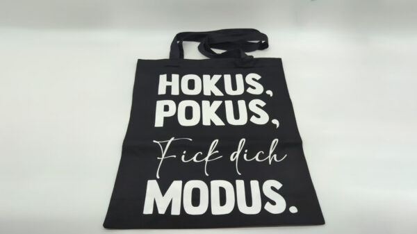 Baumwolltasche "Hokus, Pokus" - schwarz