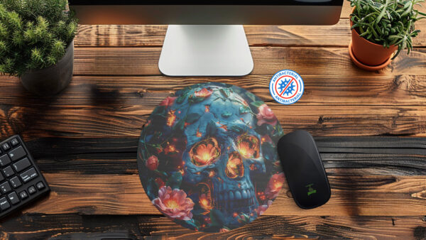 Blumen Skull - Mousepad