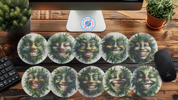 Cannabis Face - Mousepad