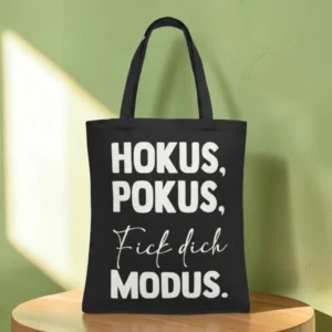 Baumwolltasche "Hokus, Pokus" - schwarz