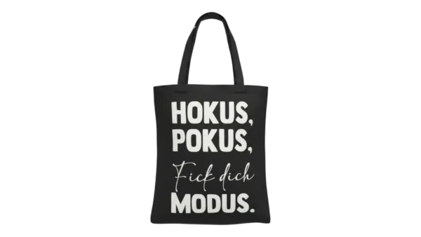 Baumwolltasche "Hokus, Pokus" - schwarz