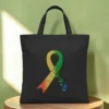 Baumwolltasche "Bewusstsein-Band" - schwarz