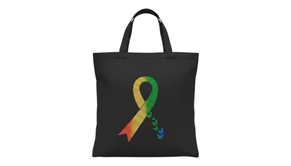 Baumwolltasche "Bewusstsein-Band" - schwarz