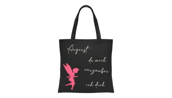 Baumwolltasche "Ärgerst du mich" - schwarz