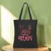 Baumwolltasche "Vorsicht hoch Explosiv" - schwarz