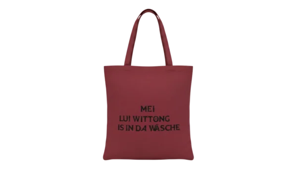 Baumwolltasche "Mei Lui Wittong" - bordeauxrot