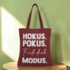 Baumwolltasche "Hokus, Pokus" - bordeauxrot