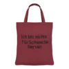 Baumwolltasche "Schwache Nerven" - bordeauxrot