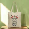 Baumwolltasche "Hochlandkuh" - natur