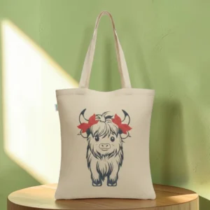 Baumwolltasche "Hochlandkuh" - natur