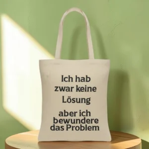Baumwolltasche "Keine Lösung" - natur
