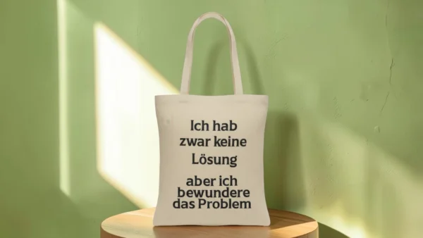 Baumwolltasche "Keine Lösung" - natur