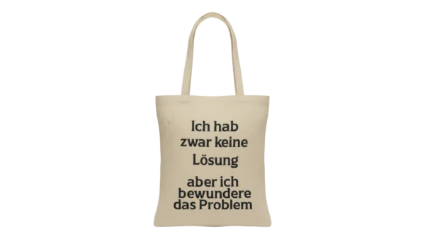 Baumwolltasche "Keine Lösung" - natur
