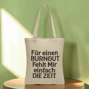 Baumwolltasche "Burnout" - natur