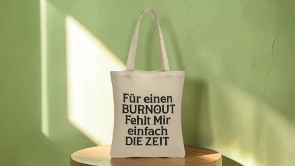 Baumwolltasche "Burnout" - natur