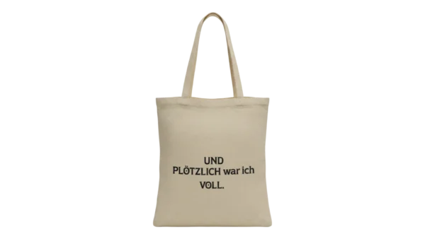 Baumwolltasche "Plötzlich Voll" - natur