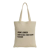 Baumwolltasche "Ohne Lehrer" - natur