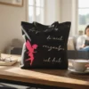 Baumwolltasche "Ärgerst du mich" - schwarz