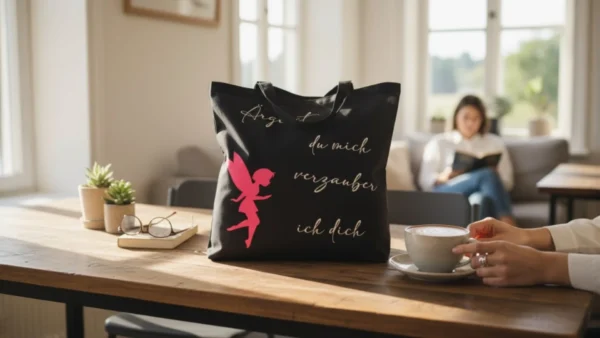 Baumwolltasche "Ärgerst du mich" - schwarz