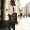 Baumwolltasche "Aufstehen" - schwarz
