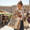 Baumwolltasche "Burnout" - natur