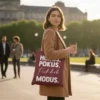 Baumwolltasche "Hokus, Pokus" - bordeauxrot