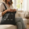 Baumwolltasche "Pfoten" - schwarz