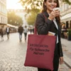 Baumwolltasche "Schwache Nerven" - bordeauxrot