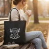 Baumwolltasche "Süße Hochlandkuh" - schwarz
