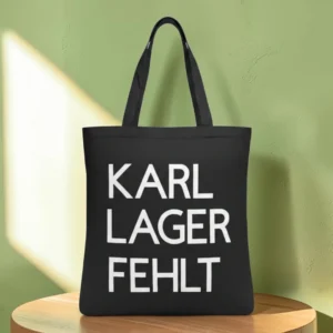 Baumwolltasche "Karl, Lager, Fehlt" - schwarz