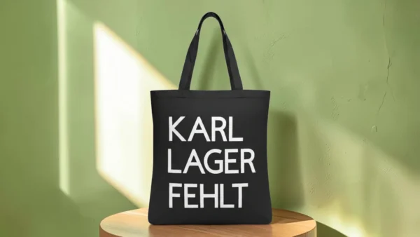Baumwolltasche "Karl, Lager, Fehlt" - schwarz
