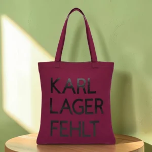 Baumwolltasche "Karl, Lager, Fehlt" - bordeauxrot