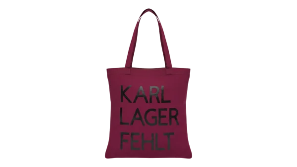Baumwolltasche "Karl, Lager, Fehlt" - bordeauxrot