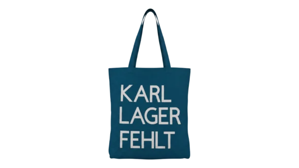 Baumwolltasche "Karl, Lager, Fehlt" - petrolblau