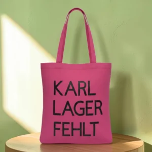 Baumwolltasche "Karl, Lager, Fehlt" - pink
