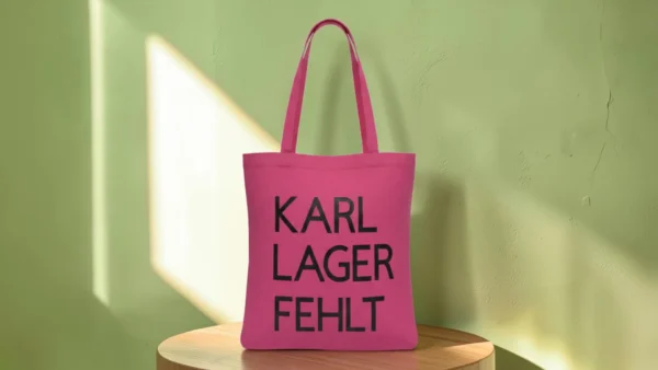 Baumwolltasche "Karl, Lager, Fehlt" - pink