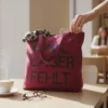 Baumwolltasche "Karl, Lager, Fehlt" - bordeauxrot
