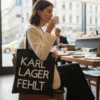 Baumwolltasche "Karl, Lager, Fehlt" - schwarz