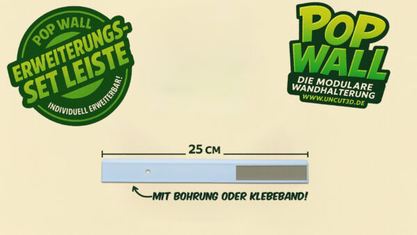 PopWall - Erweiterungs-Set Leiste - Die modulare Wandhalterung für Funko Pops