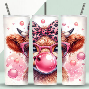 Tumbler "Hochlandkuh Bubble Gum"