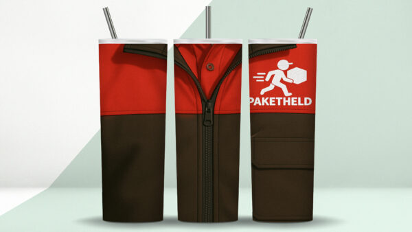 Tumbler "Paketheld" (weiß)