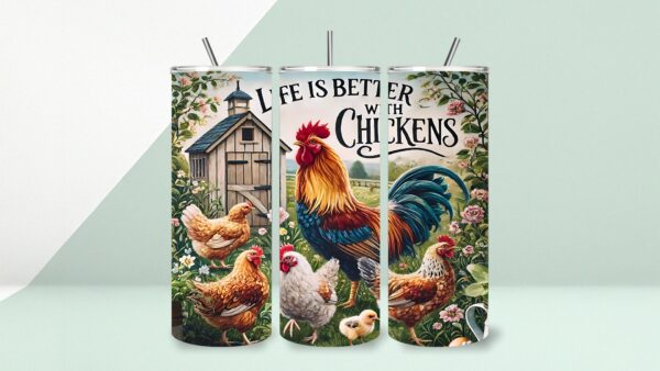 Tumbler "Besser mit Chicken"