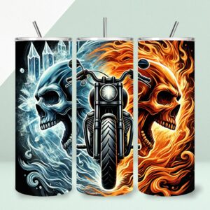 Tumbler "Biker Skulls"