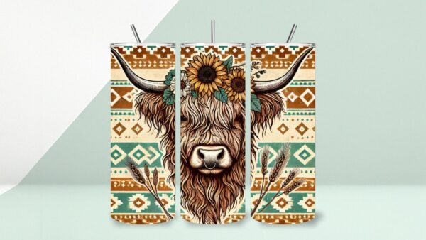 Tumbler "Boho Hochlandkuh"