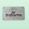 Holz-Geschenkkarte "Zur Konfirmation“ - Bibel & Ornamente