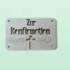 Holz-Geschenkkarte "Zur Konfirmation“ - Kreuzfenster