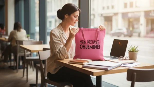 Baumwolltasche "Ohjemine" - pink