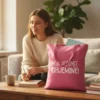 Baumwolltasche "Ohjemine" - pink/weiß
