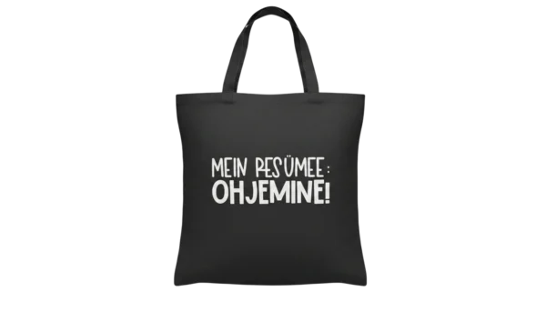 Baumwolltasche "Ohjemine" - schwarz